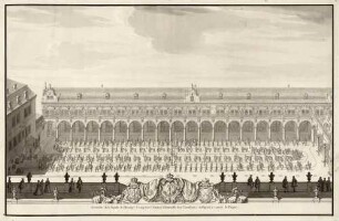 Einzug zum Maintenator-Ringrennen 1719 im Dresdener Stallhof