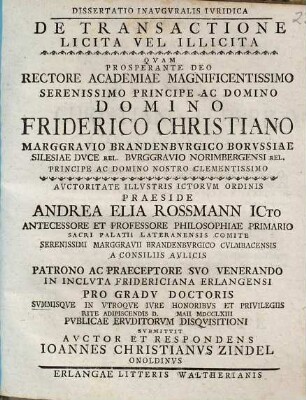Dissertatio Inauguralis Iuridica De Transactione Licita Vel Illicita