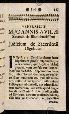347-354, Judicium de Sacerdotii Dignitate