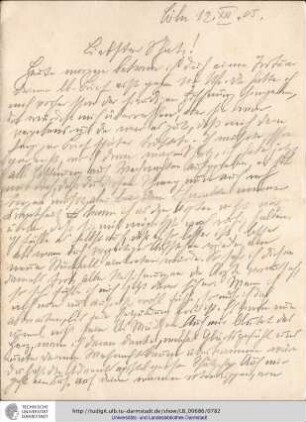 Brief vom 12.12.1905