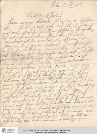 Brief vom 12.12.1905