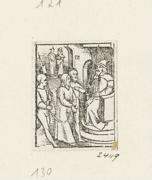 Christus vor Pilatus, Blatt 7 aus: "Daniel Agricola, Passio domini nostri Jesu Christi", Basel 1514/1515