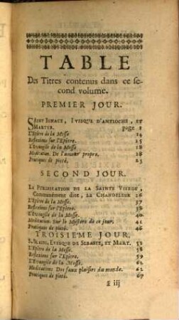 Exercices De Pieté Pour Tous Les Jours De L'Année : Contenant l'explication du Mystére, ou la vie du Saint de chaque jour; avec des Reflexions sur l'Epître, & une Meditation sur l'Evangile de la Messe; & quelques Pratiques de Pieté propres à toutes sortes de personnes, [2]. Fevrier