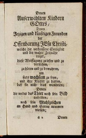 Denen Auserwählten Kindern Gottes,...
