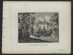Ansicht vom Georgenhaus in Leipzig, Stahlstich, um 1840 : Georgenhaus in Leipzig. - [Stuttgart] : [Scheible] , [um 1840]. - 1 Kunstbl. : Stahlst. ; 10 x 7 cm