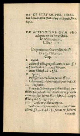 De Actionibus Quae Pro adquirenda haereditate competunt. Liber IIII.