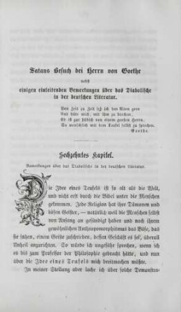Satans Besuch bei Herrn von Goethe