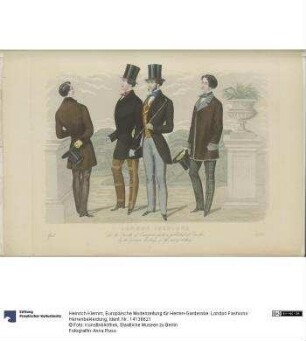 Europäische Modenzeitung für Herren-Garderobe: London Fashions: Herrenbekleidung
