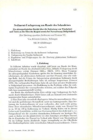 Sediment-Umlagerung am Rande des Inlandeises