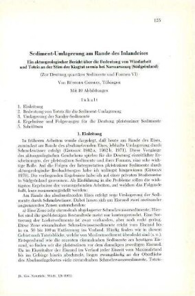 Sediment-Umlagerung am Rande des Inlandeises
