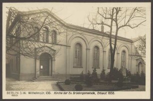 Ansichtskarte Kirche der Evangelischen Brüdergemeinde, Wilhelmstraße 136