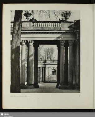 Schloß Sanssouci, Ansatz der Kolonnade
