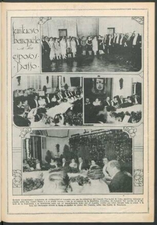 Suntuoso banquete a los esposos Dasso