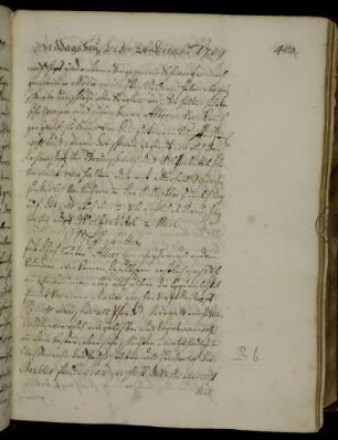 Wolfenbüttel 28. - 30. Dezember 1709