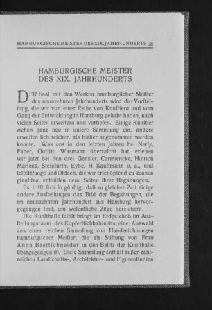 Hamburgische Meister des XIX. Jahrhunderts