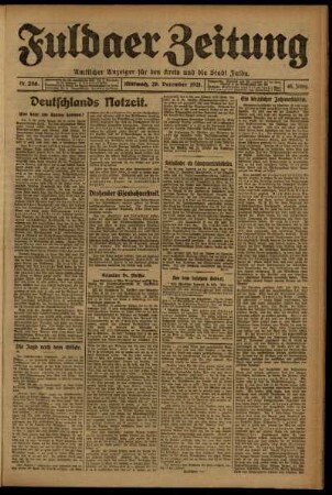 Ausgabe vom Mittwoch, den 28. Dezember 1921.