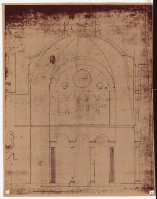 Königliches Residenzschloss Posen, Posen: Längsschnitt durch die Kapelle 1:20