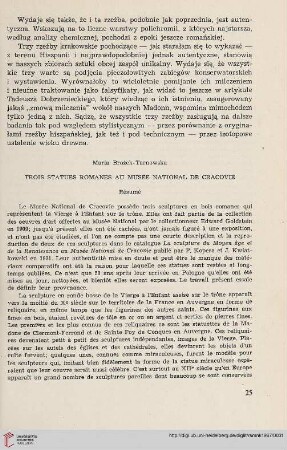 9: Trois statues romanes au Musée National de Cracovie : résumé