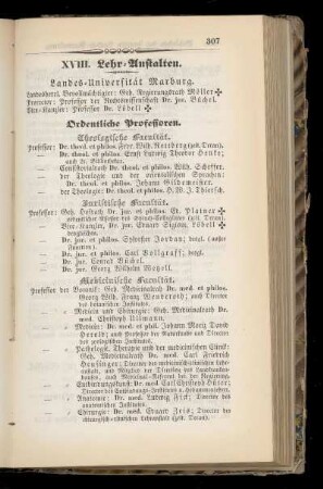 XVIII. Lehr=Anstalten.
