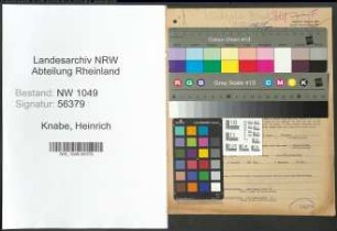 Entnazifizierung Heinrich Knabe , geb. 03.04.1904 (Kaufmann)