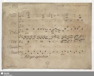 Il mostro. Excerpts - Mus.3550-F-11 : B, strings, ob (2), cor (2); G