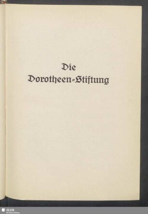 Die Dorotheen-Stiftung