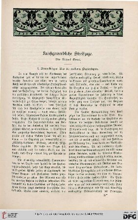 Kunstgewerbliche Streifzüge, [1]: Bemerkungen über die moderne Papiertapete