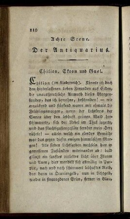 Achte Scene. Der Antiquarius.