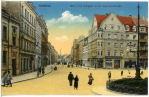 Bautzen. Blick vom Postplatz in die Gaschwitzstraße