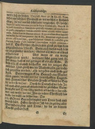 III. Gottes Barmherzigkeit und Treue hoch und werth hält.