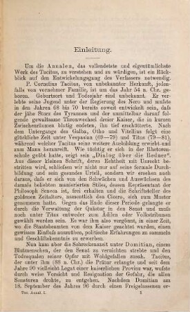 Die Annalen des Tacitus, 1. Buch I - VI