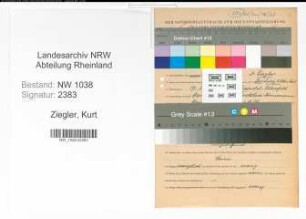 Entnazifizierung Kurt Ziegler , geb. 17.05.1891 (Beamter)