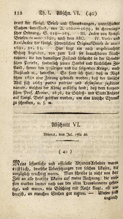 Abschnitt VI. Adjunct vom Jul. 1762 an