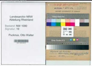Entnazifizierung Otto Walter Pucknus , geb. 16.12.1899 (Polizist)