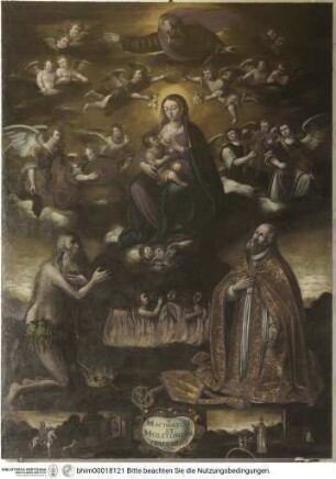 Madonna mit den Heiligen Onuphrius und Nikolaus und Seelen im Fegefeuer