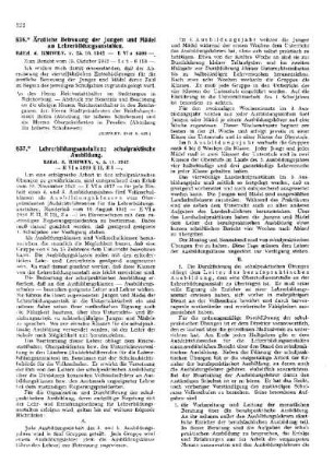 Ärztliche Betreuung der Jungen und Mädel an Lehrerbildungsanstalten : [Amtliche Erlasse] ; [Amtlicher Teil]