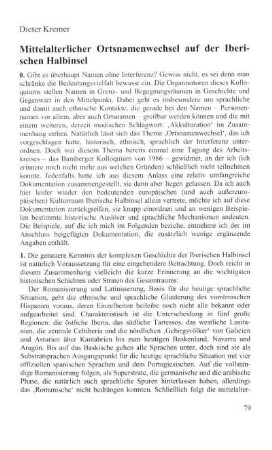Mittelalterlicher Ortsnamenwechsel auf der Iberischen Halbinsel