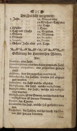 Erklärung der Lateinischen Wörter,