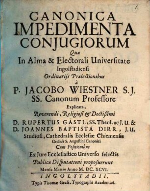 Canonica Impedimenta Conjugiorum