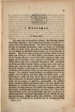 Chilianeum : Blätter für katholische Wissenschaft, Kunst und Leben. 6. 1865