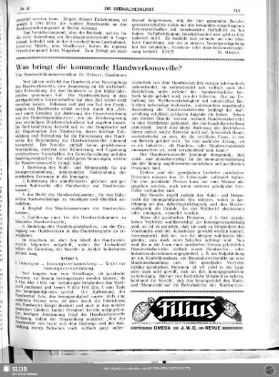 Was bringt die kommende Handwerksnovelle?