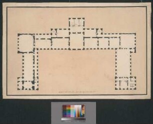 Entwurf einer Schlossanlage (Grundriss, Obergeschoss)