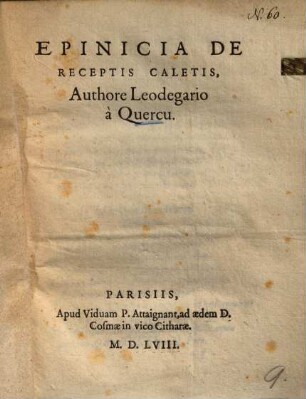 Epinicia de receptis caletis