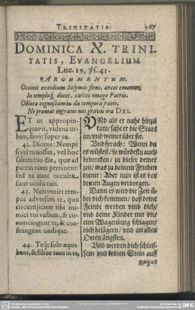 Dominica X. Trinitatis, Evangelium Luc. 19, v. 41.