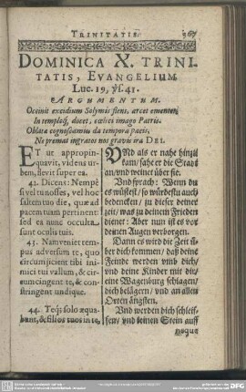 Dominica X. Trinitatis, Evangelium Luc. 19, v. 41.