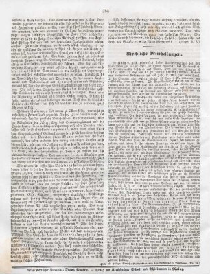 384 Kirchliche Mittheilungen