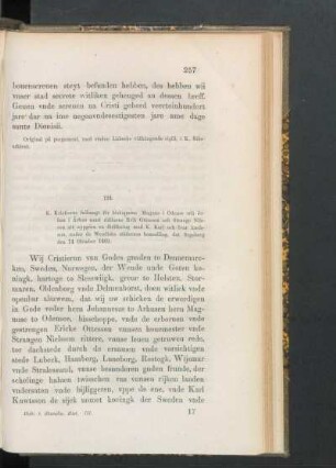 124. [K. Kristierns fullmagt för sina ombud, för förlikning med K. Karl och Ivar Axelsson, dat. Segeberg d. 14 Oct. 1469.]