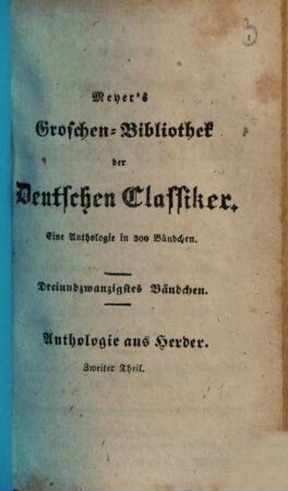 Anthologie aus Herder, 2. Aus den Ideen zur Philosophie der Geschichte der Menschheit