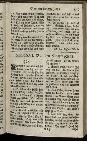 XXXXVI. Von den Klagen Zions. - L. In besonderen geist- und leiblichen Nöthen.