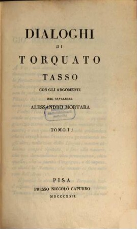 Dialoghi, 1